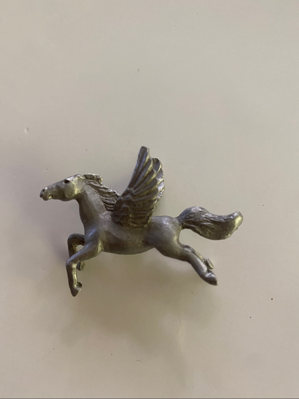 Flying Pegasus Winged Horse Vintage Pewter Figurine from the 1980s